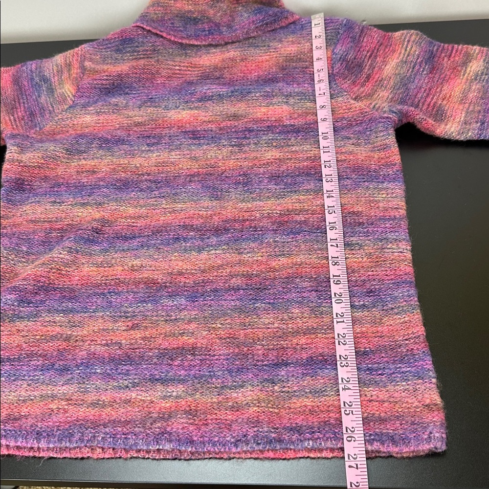 Vtg Fashion Bug Wool Blend Rainbow Turtleneck Knit Sweater 14/16W - Picture 7 of 10